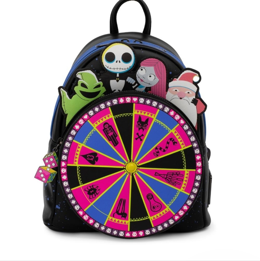 NWT Loungefly Nightmare Before Christmas Oogie Boogie Wheel Mini Backpack - Picture 2 of 11